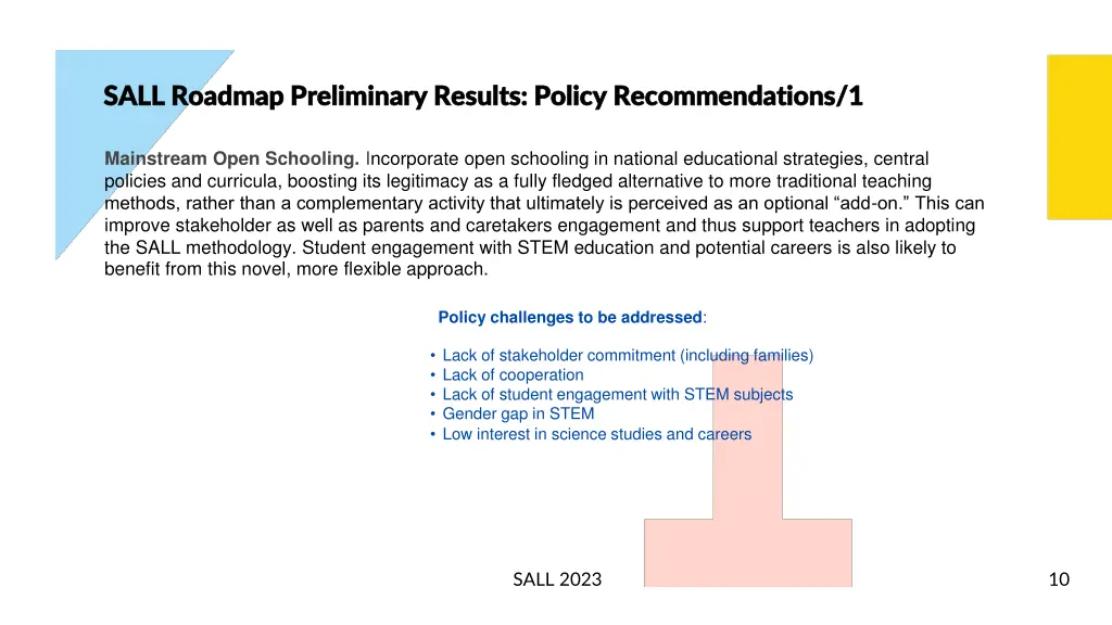 sall roadmap preliminary results policy 3