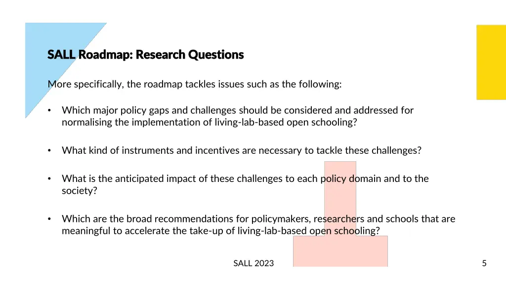 sall roadmap research questions sall roadmap