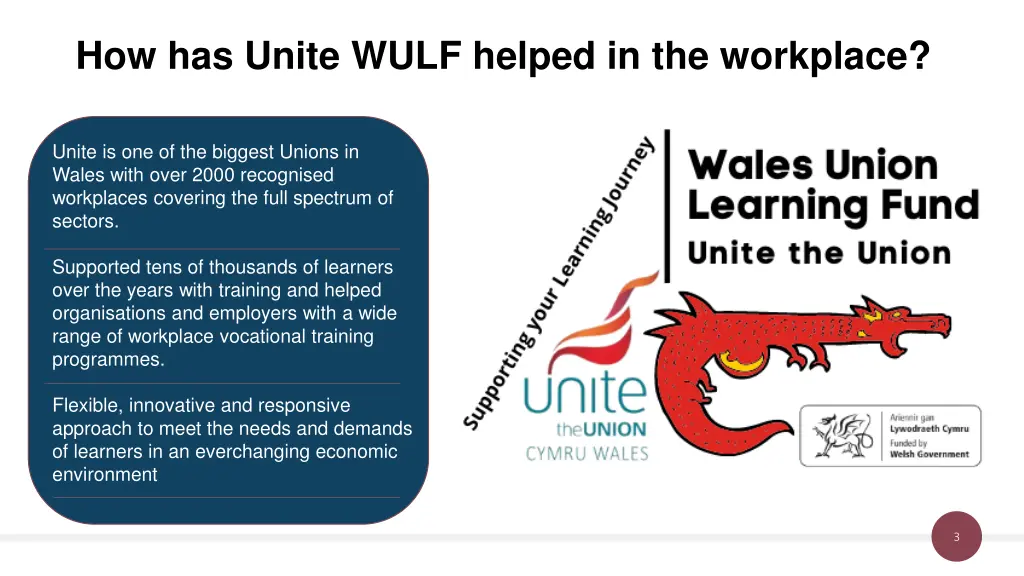 how has unite wulf helped in the workplace