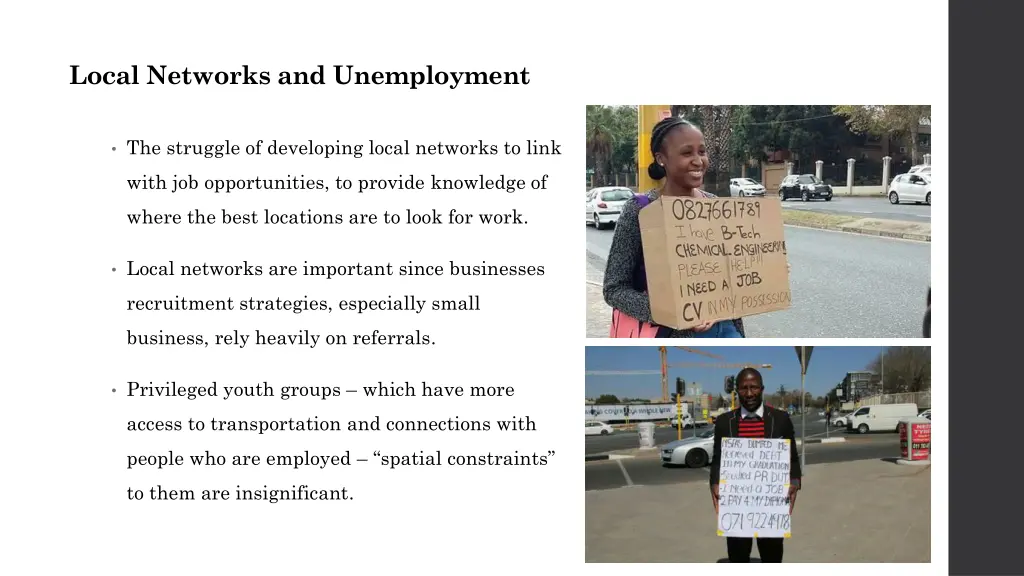 local networks and unemployment