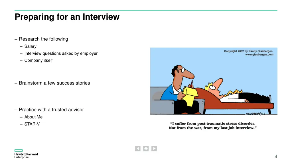 preparing for an interview