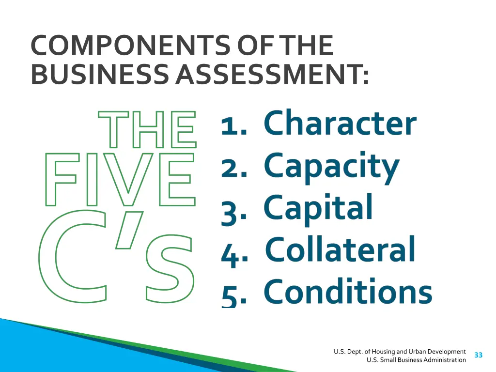 components of the business assessment