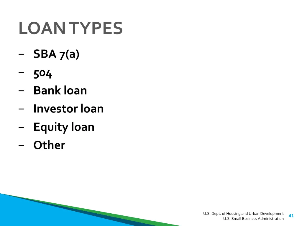 loan types