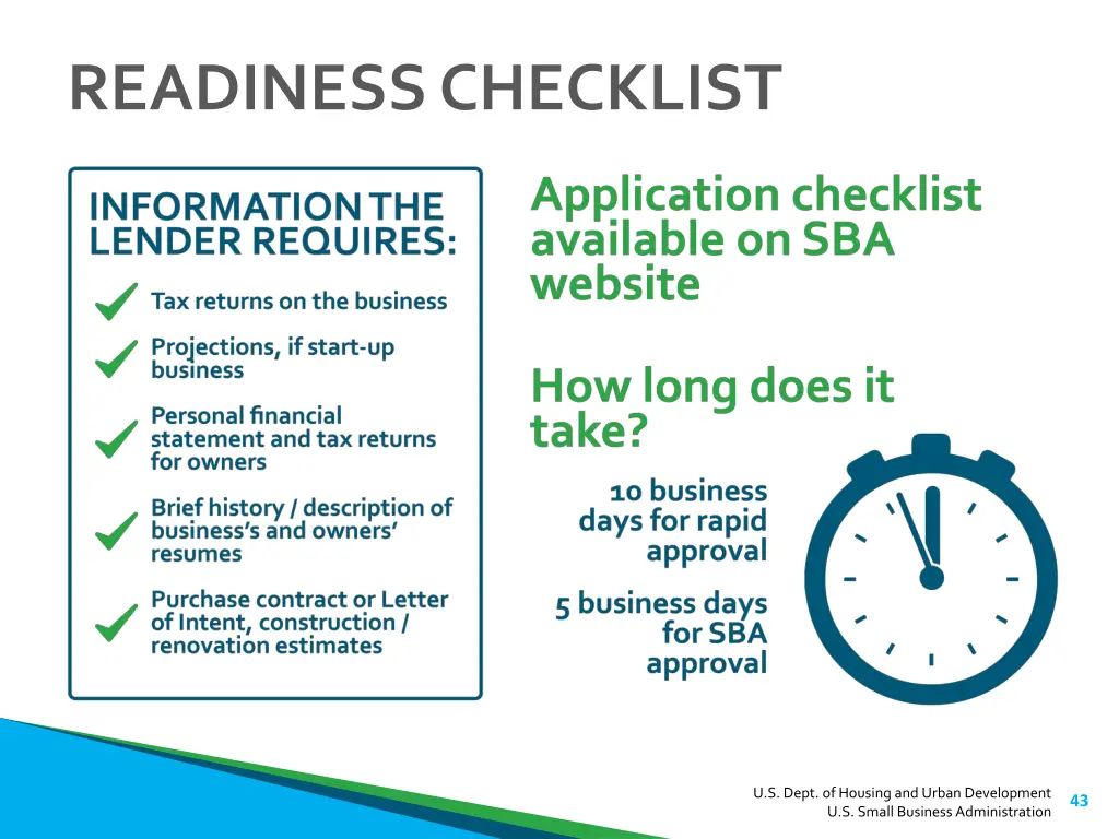 readiness checklist