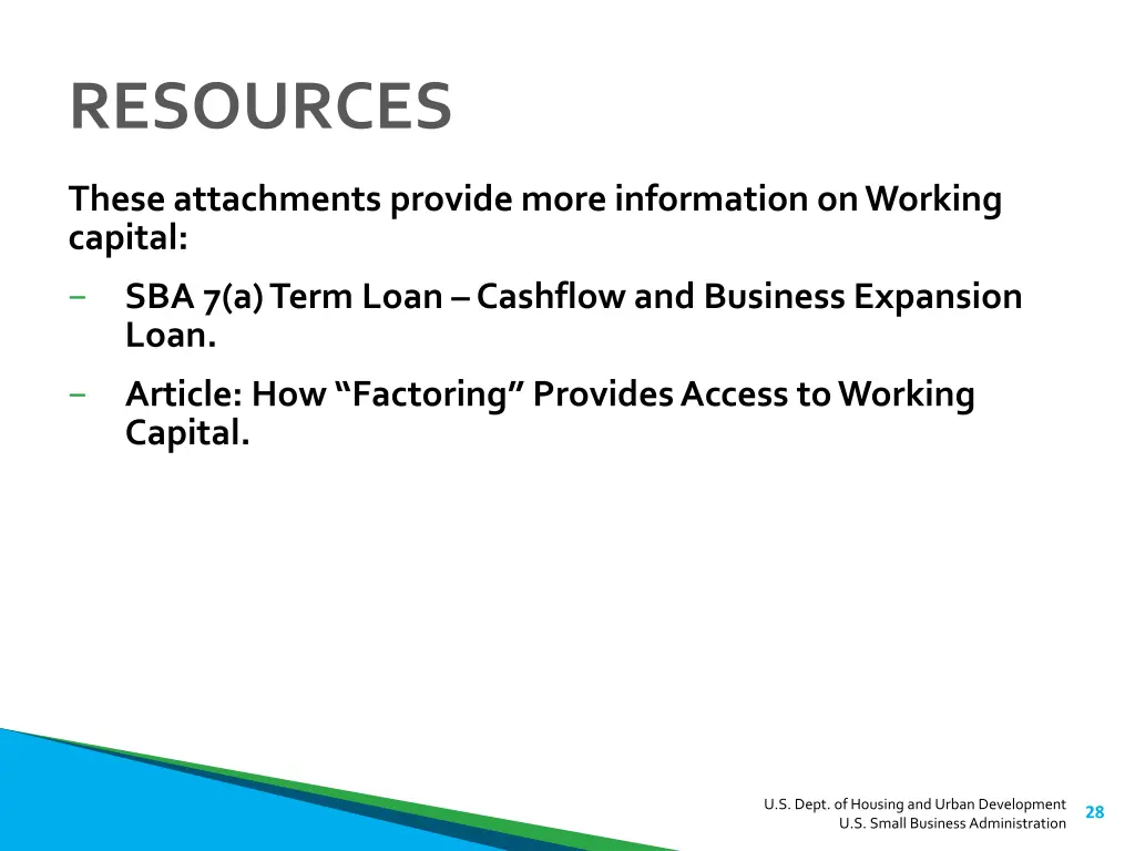 resources