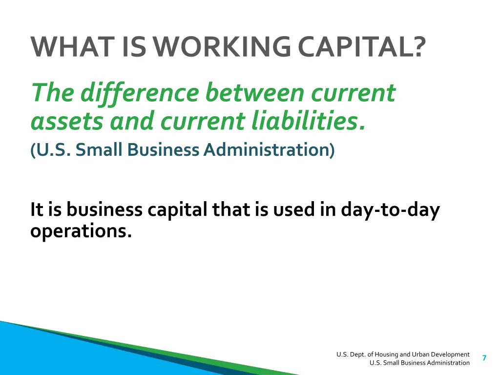what is working capital