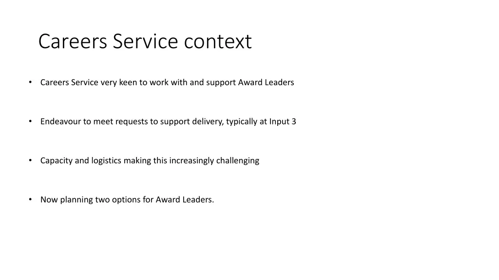 careers service context