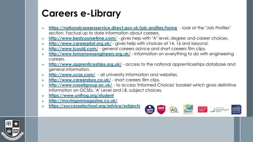 careers e library