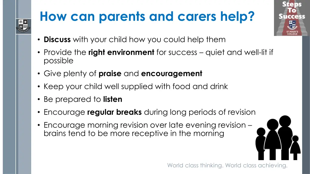 how can parents and carers help