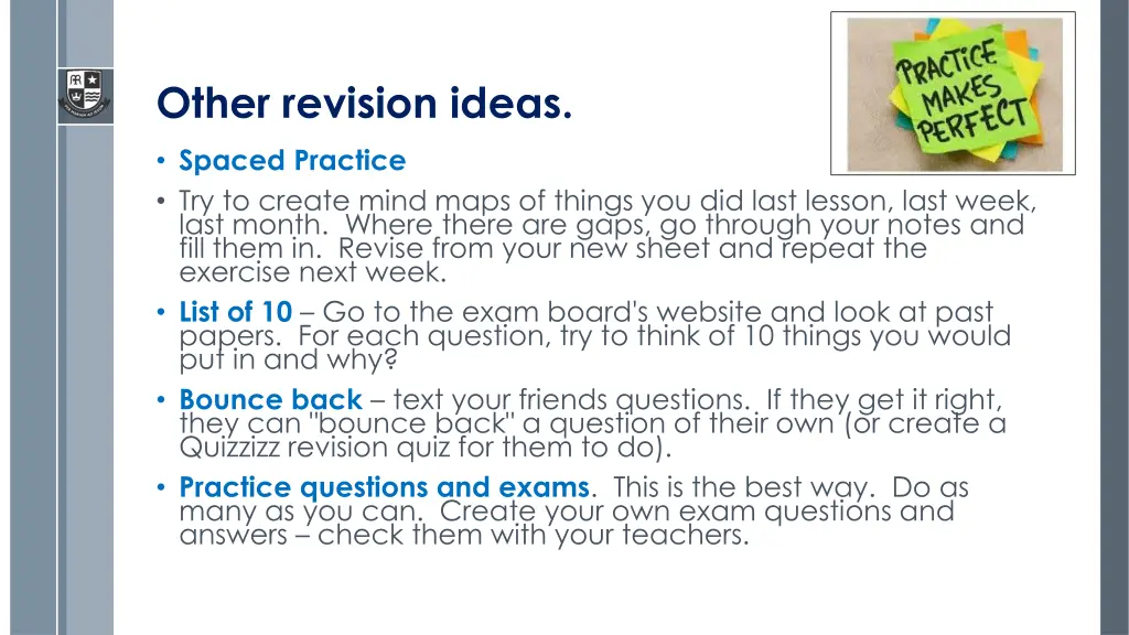 other revision ideas