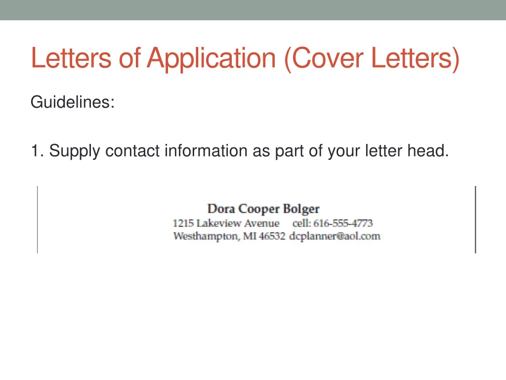 letters of application cover letters 5