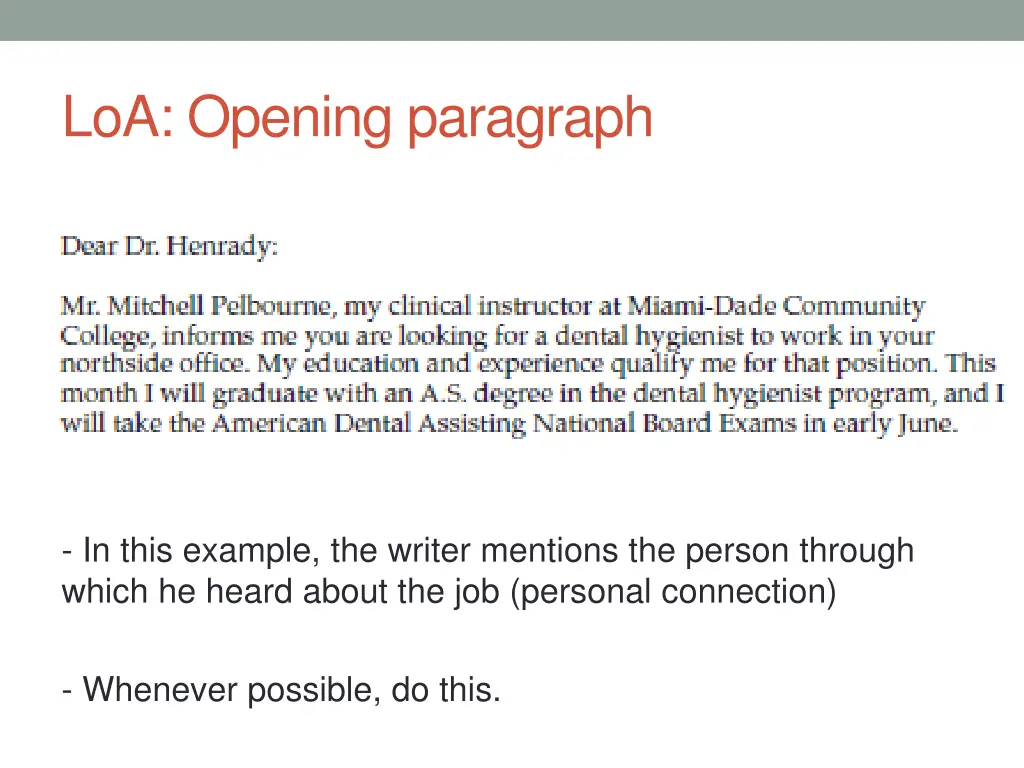 loa opening paragraph 2