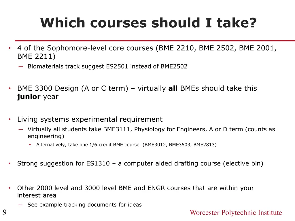 which courses should i take
