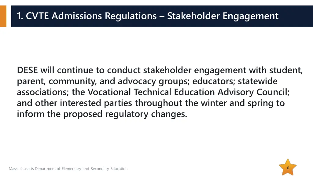 1 cvte admissions regulations stakeholder