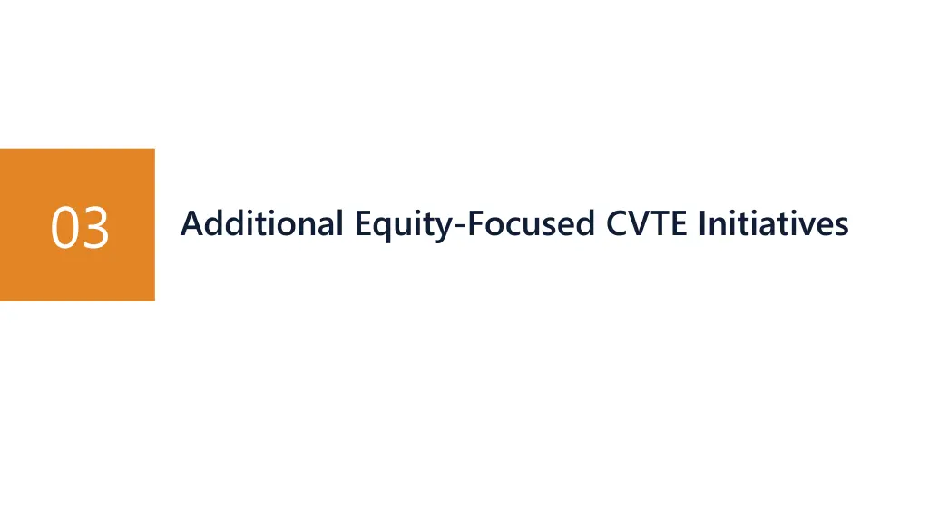 3 additional equity focused cvte initiatives