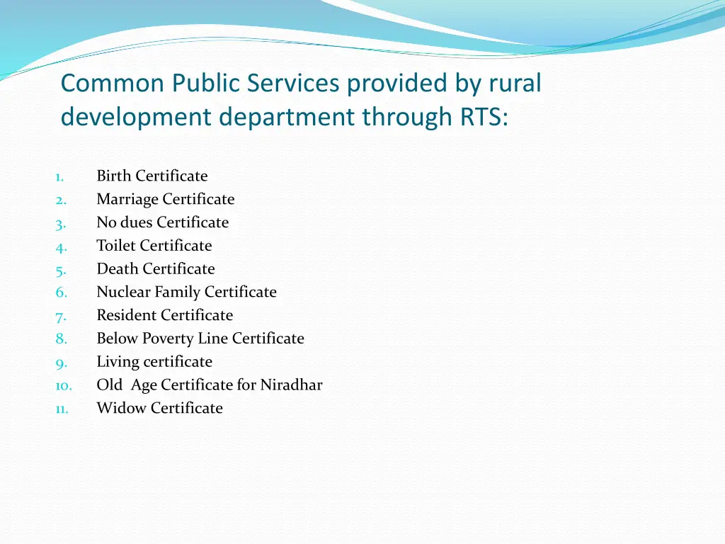 common public services provided by rural