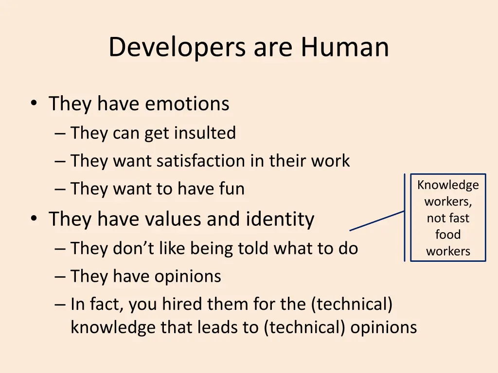 developers are human