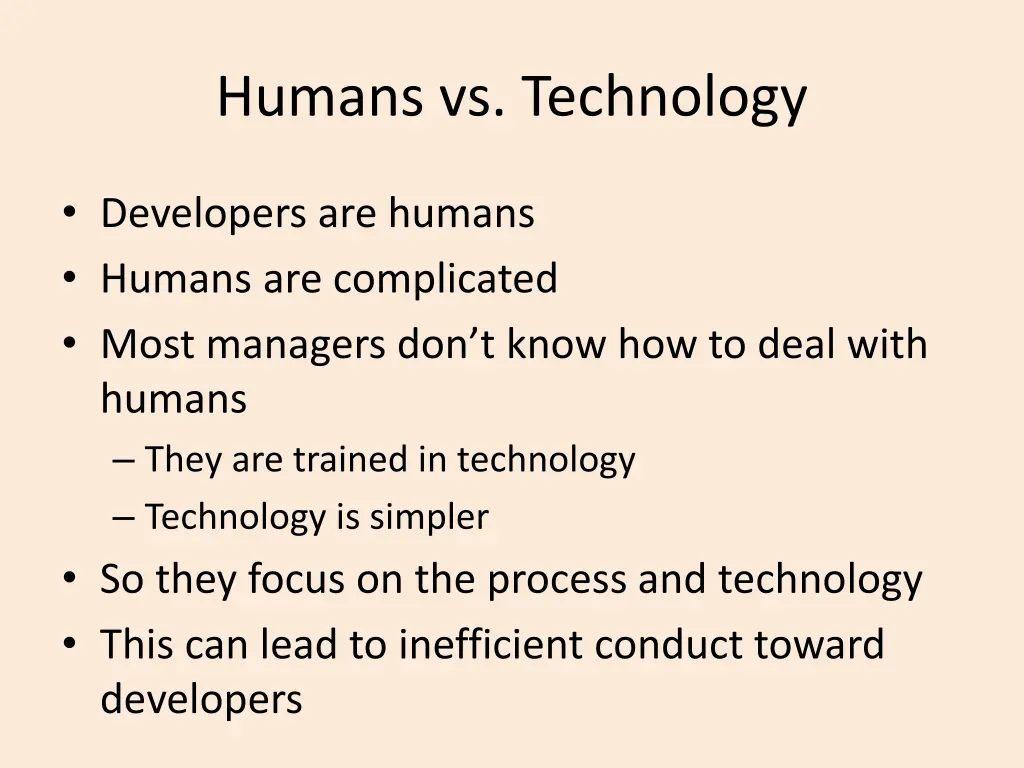 humans vs technology