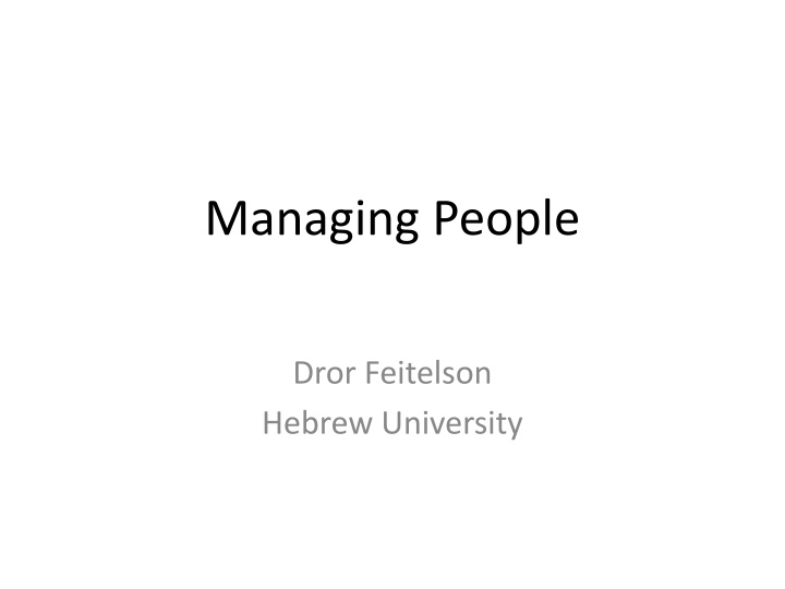 managing people