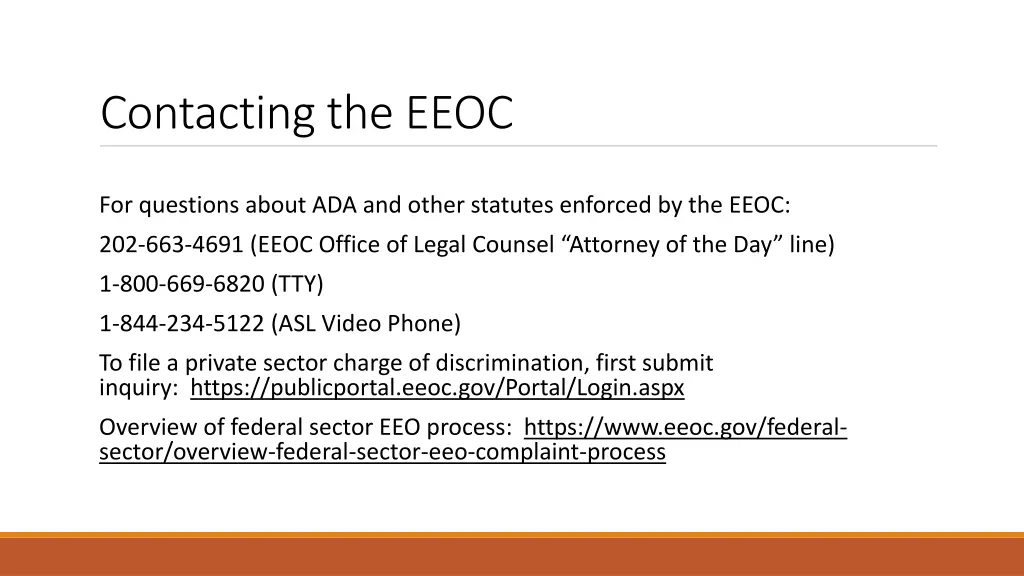 contacting the eeoc