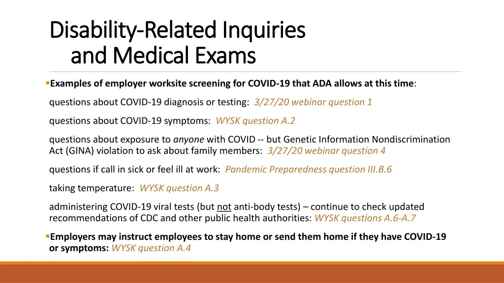 disability disability related inquiries related 1
