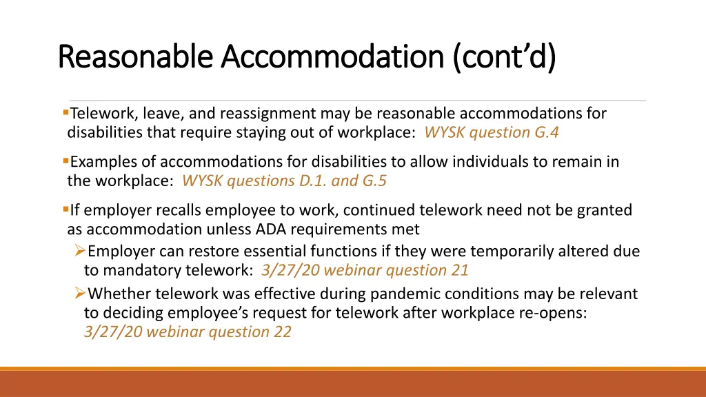 reasonable accommodation cont d reasonable 1