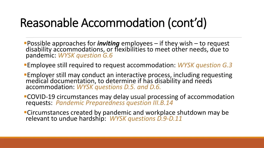 reasonable accommodation cont d reasonable