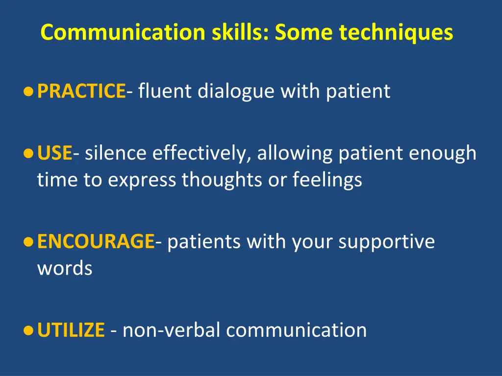 communication skills some techniques
