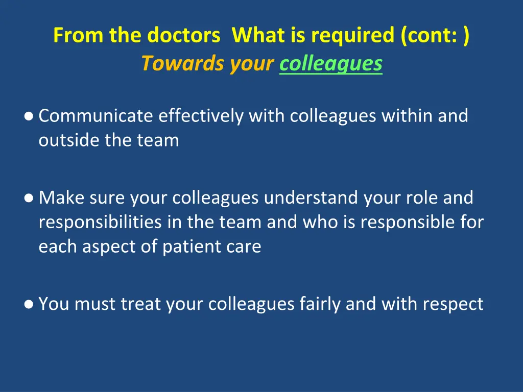 from the doctors what is required cont towards 1
