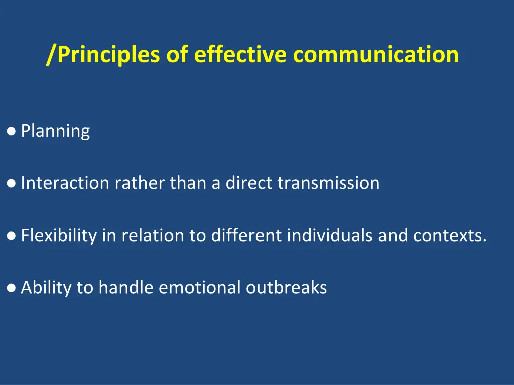 principles of effective communication