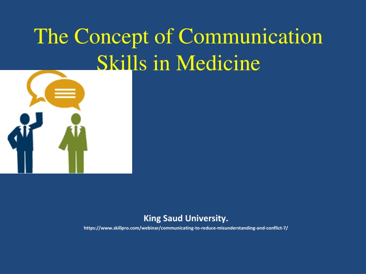 the concept of communication skills in medicine