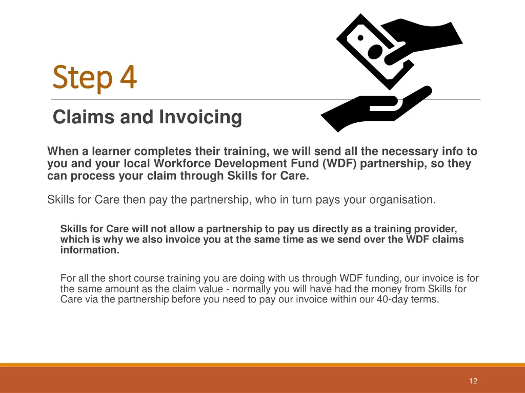 step 4 step 4 claims and invoicing