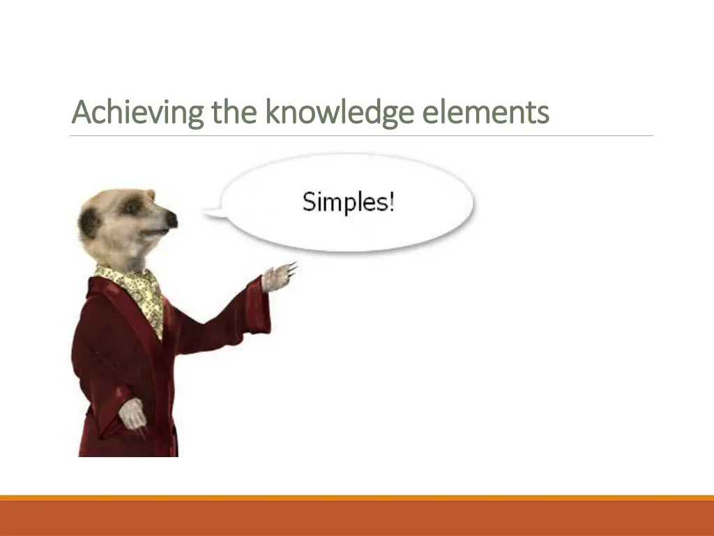 achieving the knowledge elements achieving