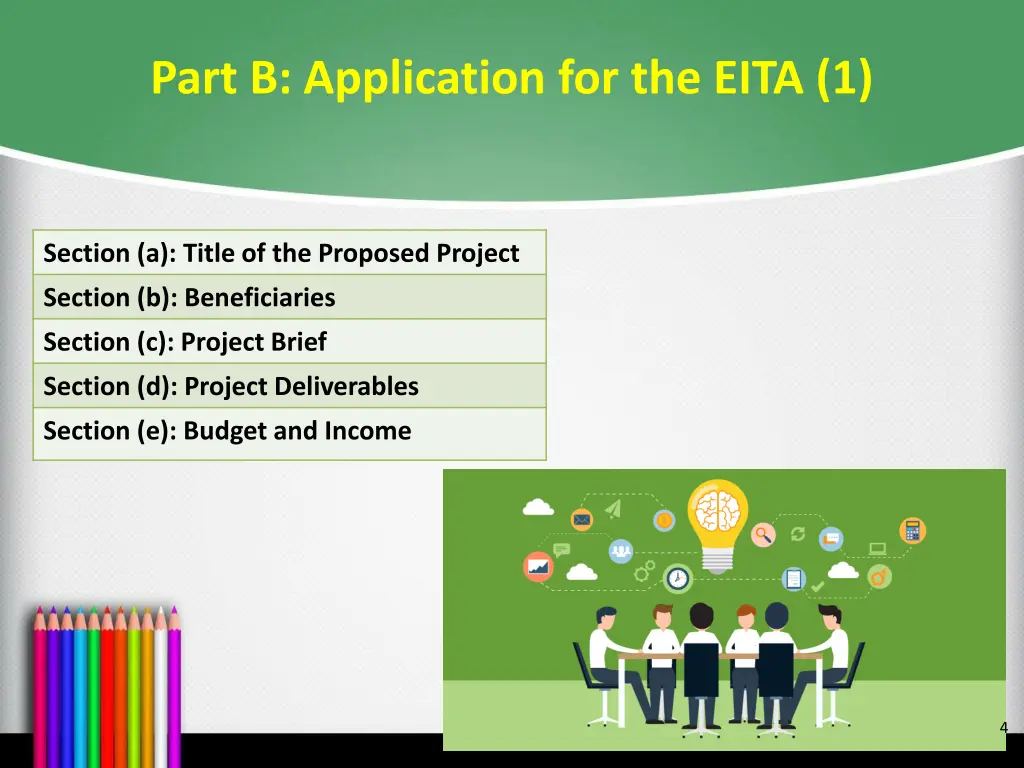 part b application for the eita 1
