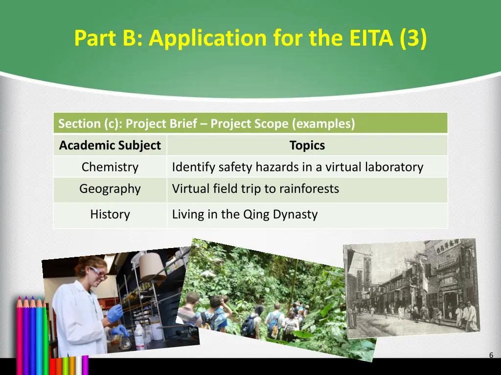 part b application for the eita 3