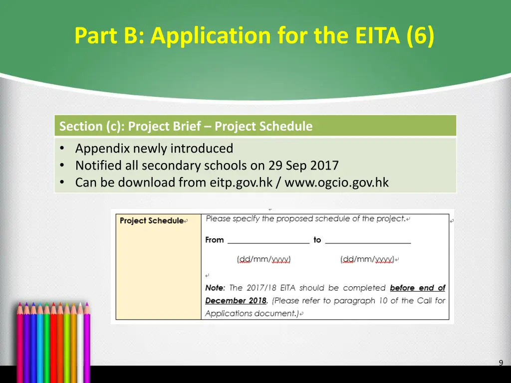 part b application for the eita 6