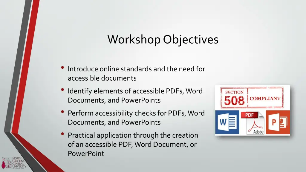 workshop objectives