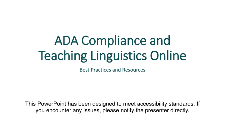 ada compliance and ada compliance and teaching
