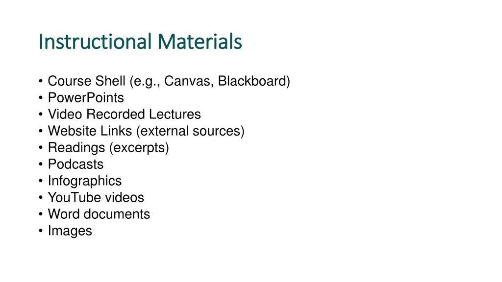 instructional materials instructional materials