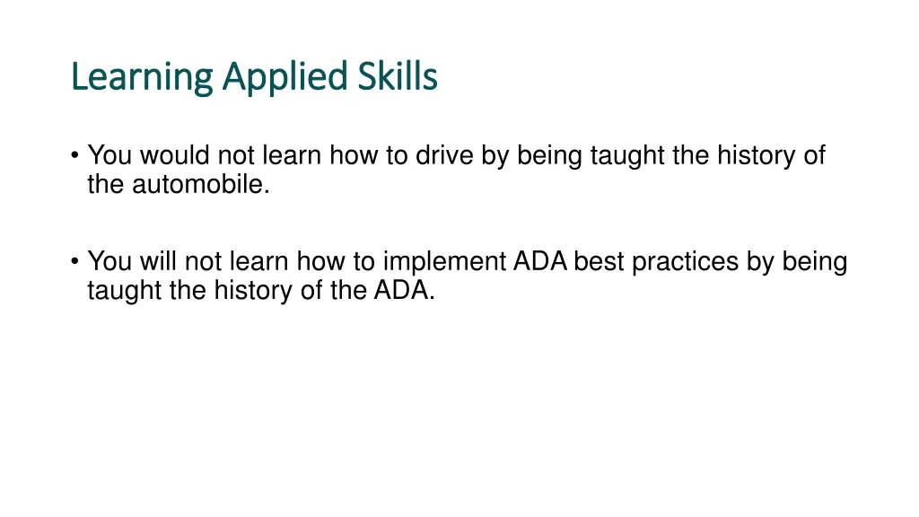 learning applied skills learning applied skills