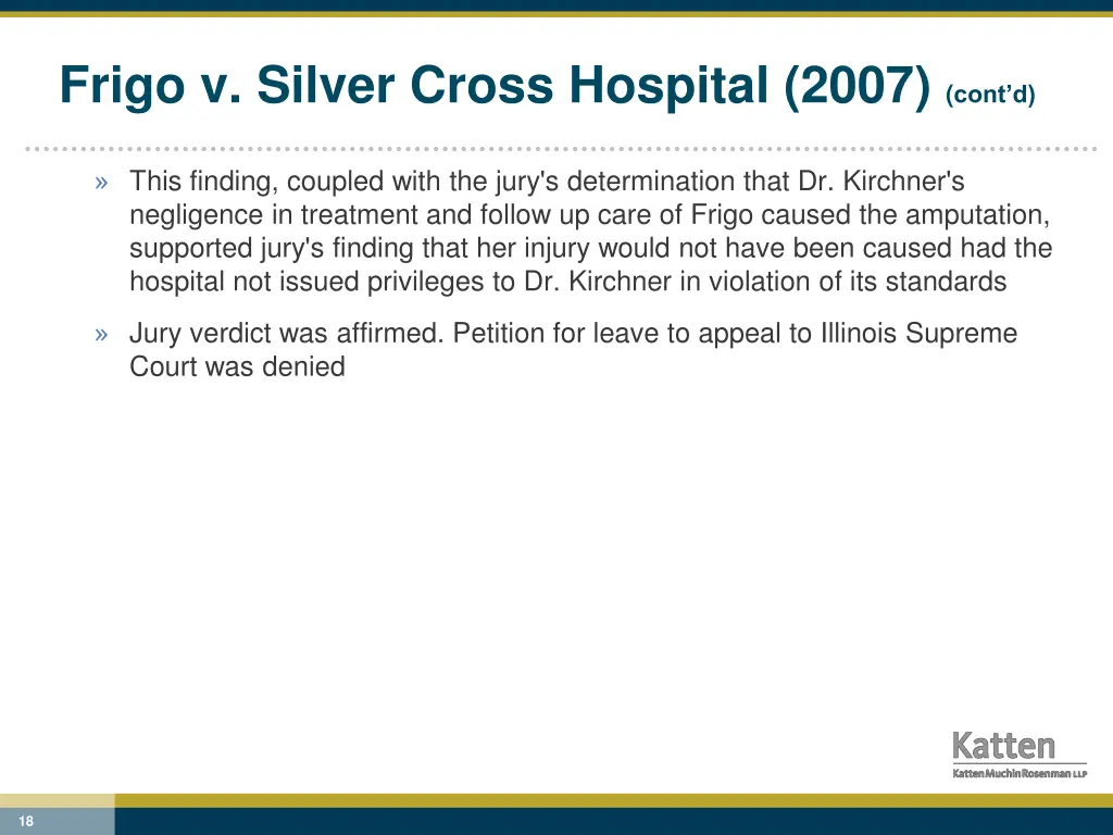 frigo v silver cross hospital 2007 cont d 2