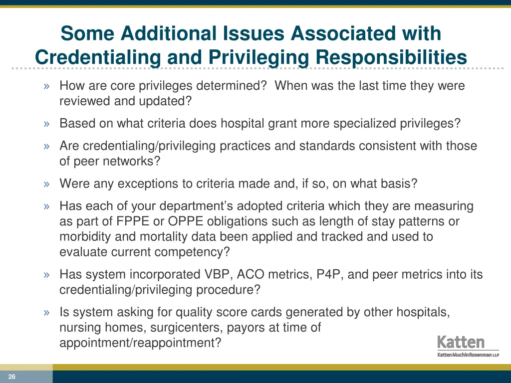 some additional issues associated with