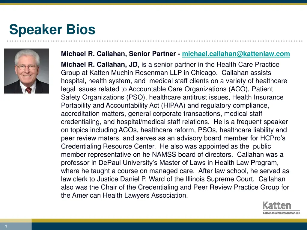 speaker bios