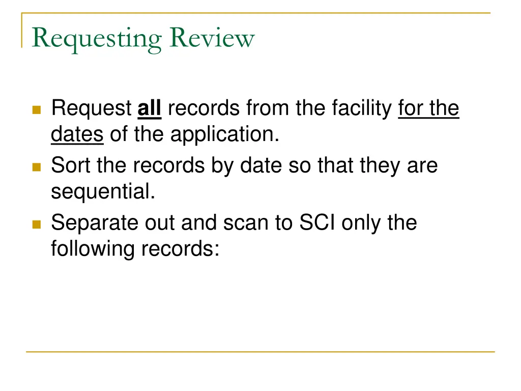 requesting review