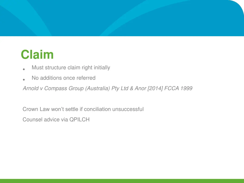 claim must structure claim right initially