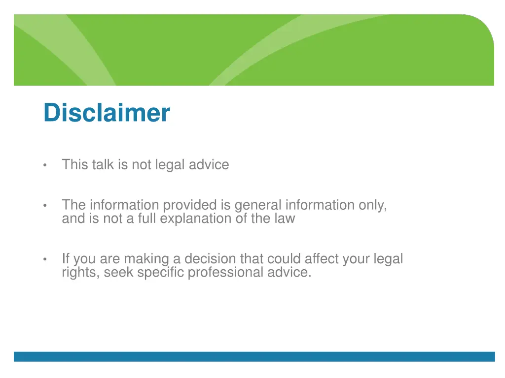 disclaimer