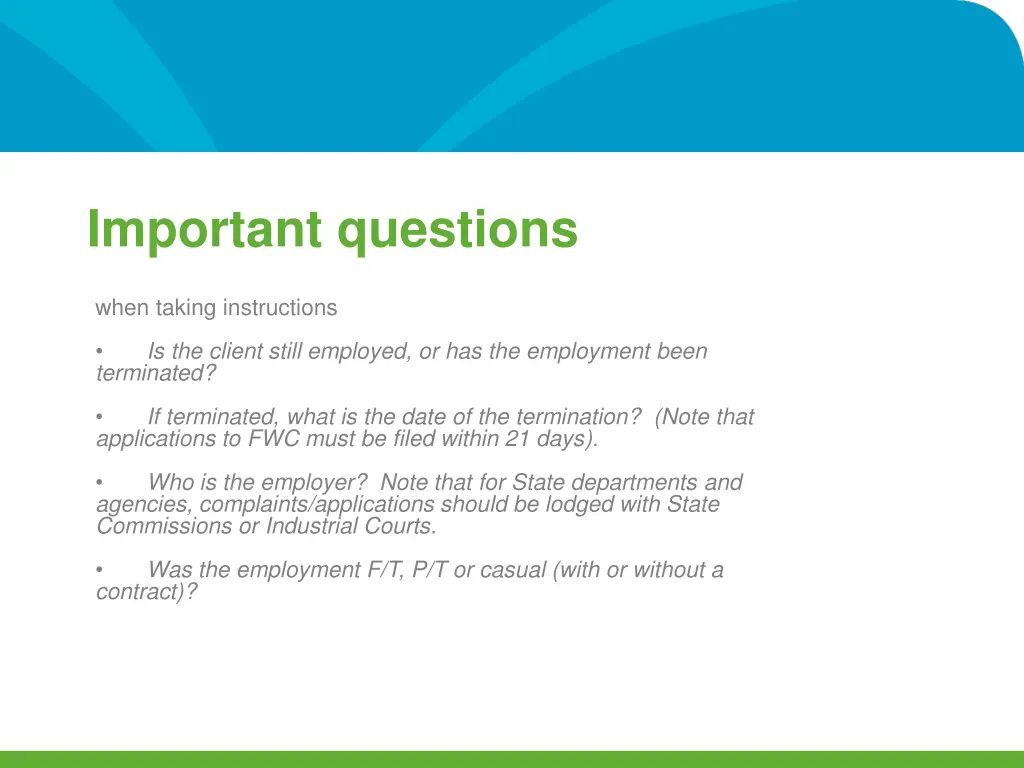 important questions
