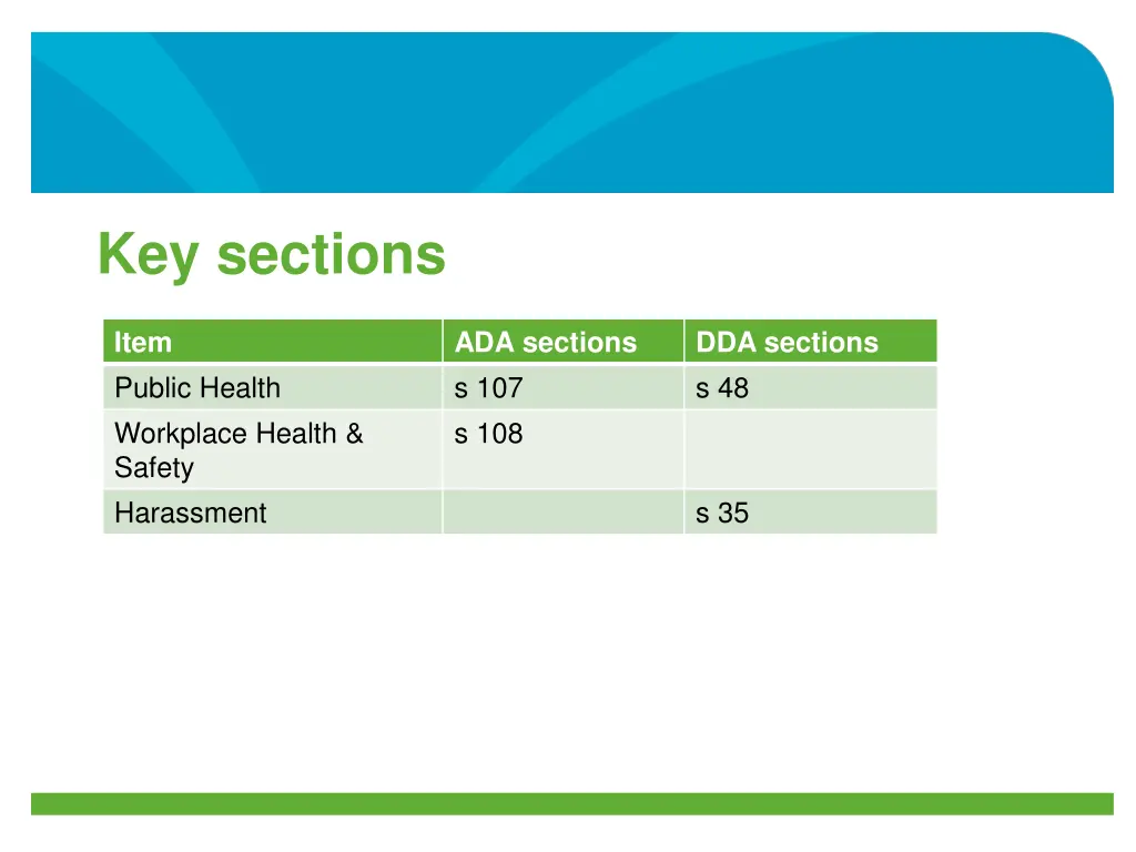 key sections 3