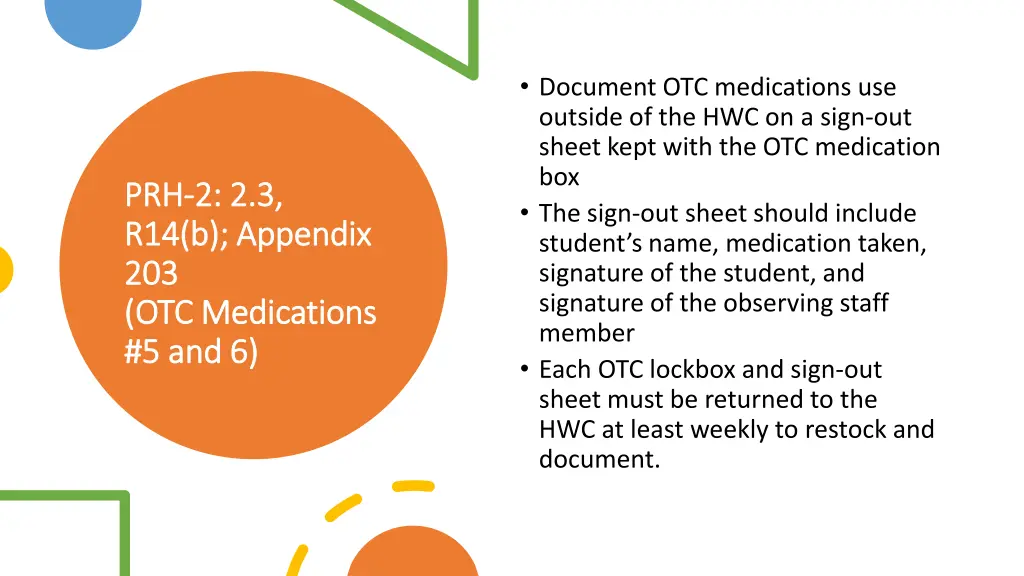 document otc medications use outside