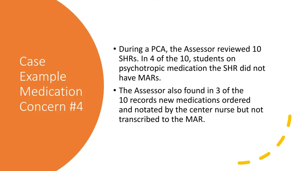 during a pca the assessor reviewed 10 shrs
